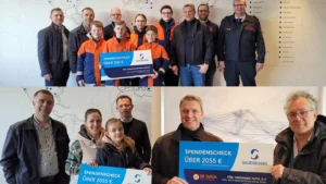 Three donation handovers in a row