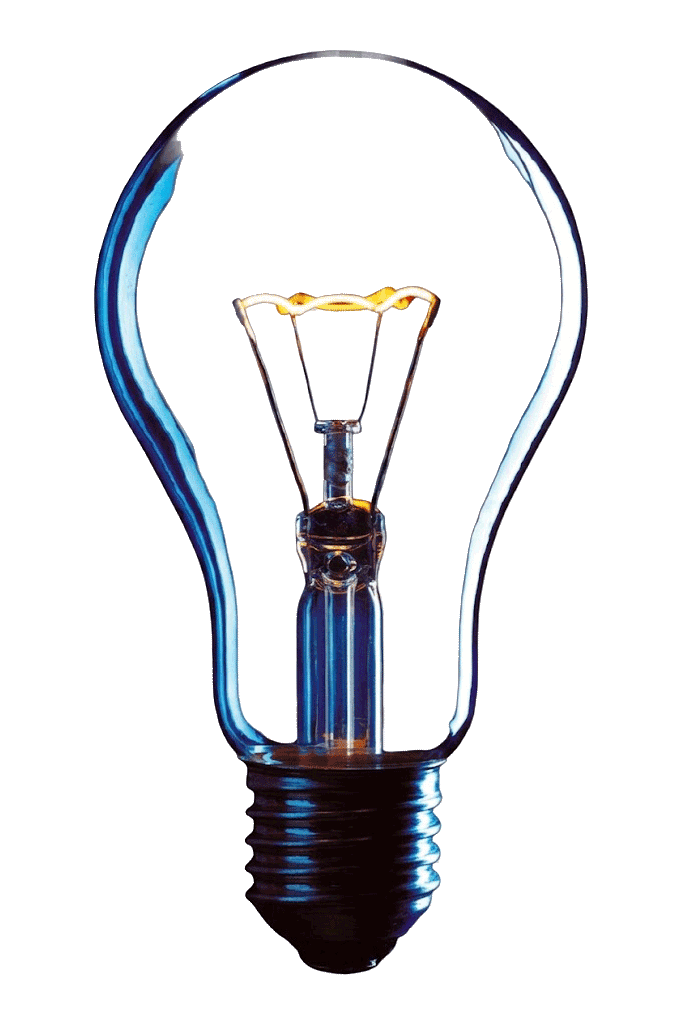 Leuchtendes Glühlampen-Icon als Symbol für Innovation und neue Ideen